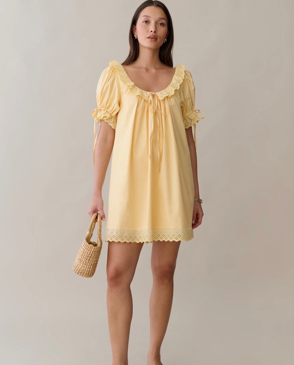 New Kourt Juliet light yellow dress size XS 100% cotton $147